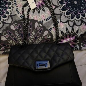 Aldo Black Quilted Shoulder Bag